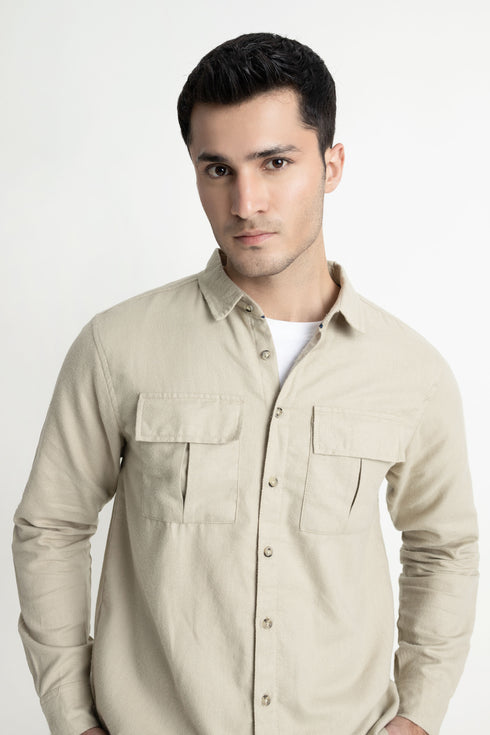 The Beige Regular Fit Shirt